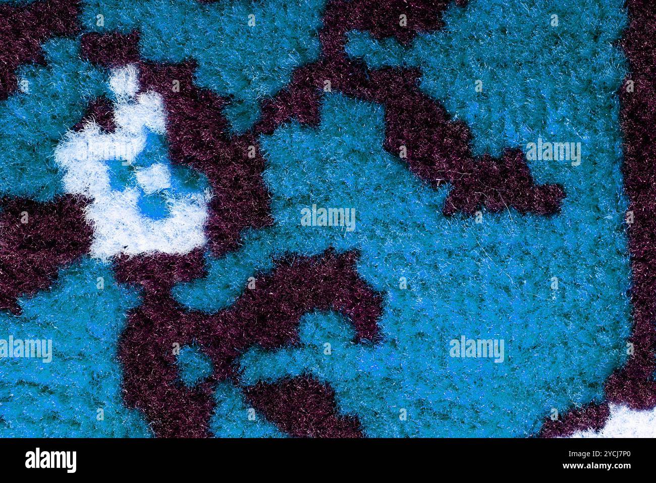 Hand woven carpet pattern, close up view Stock Photo