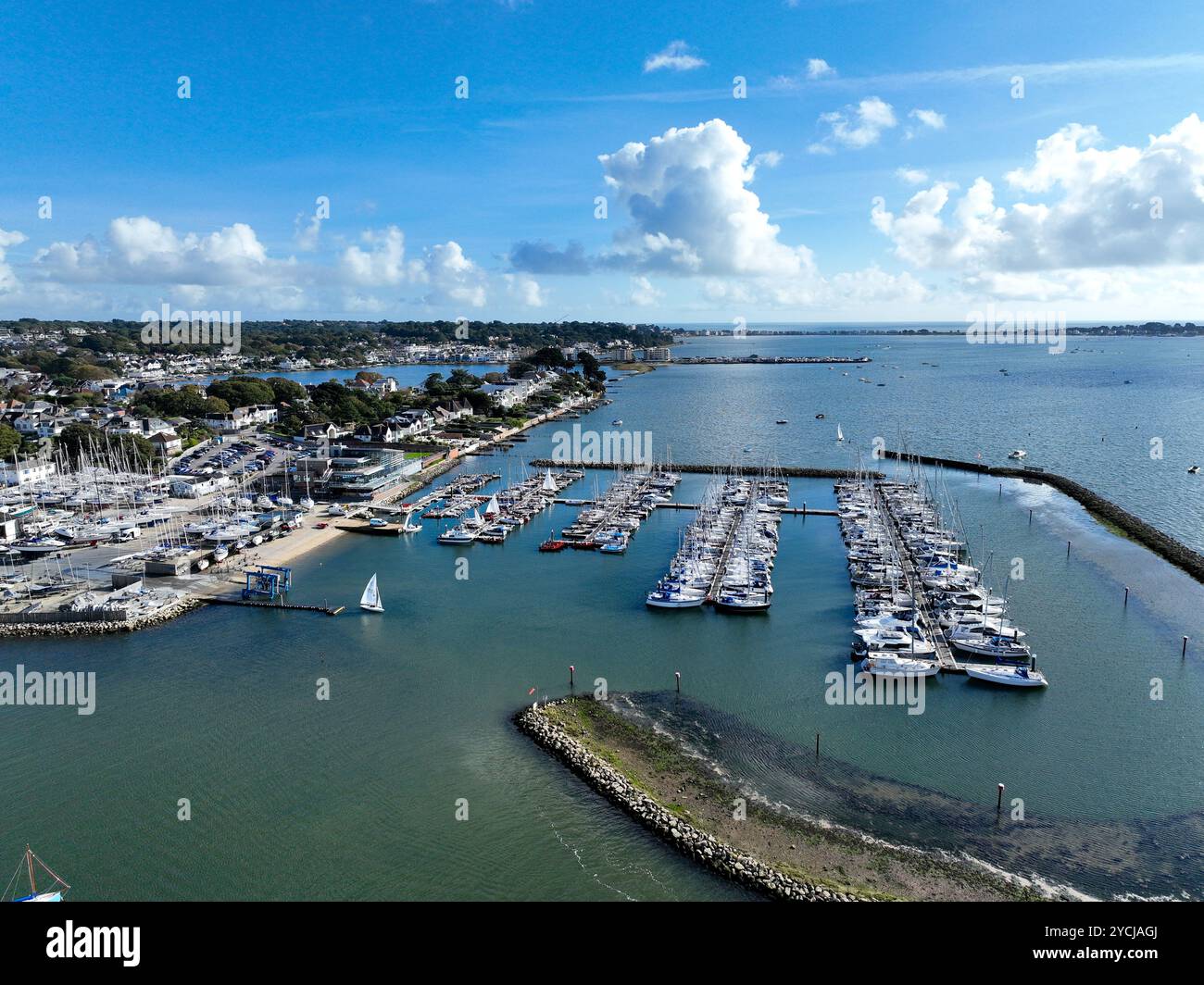 Parkstone marina and Parkstone yacht club in Sandbanks , Poole, Dorset, UK Stock Photo