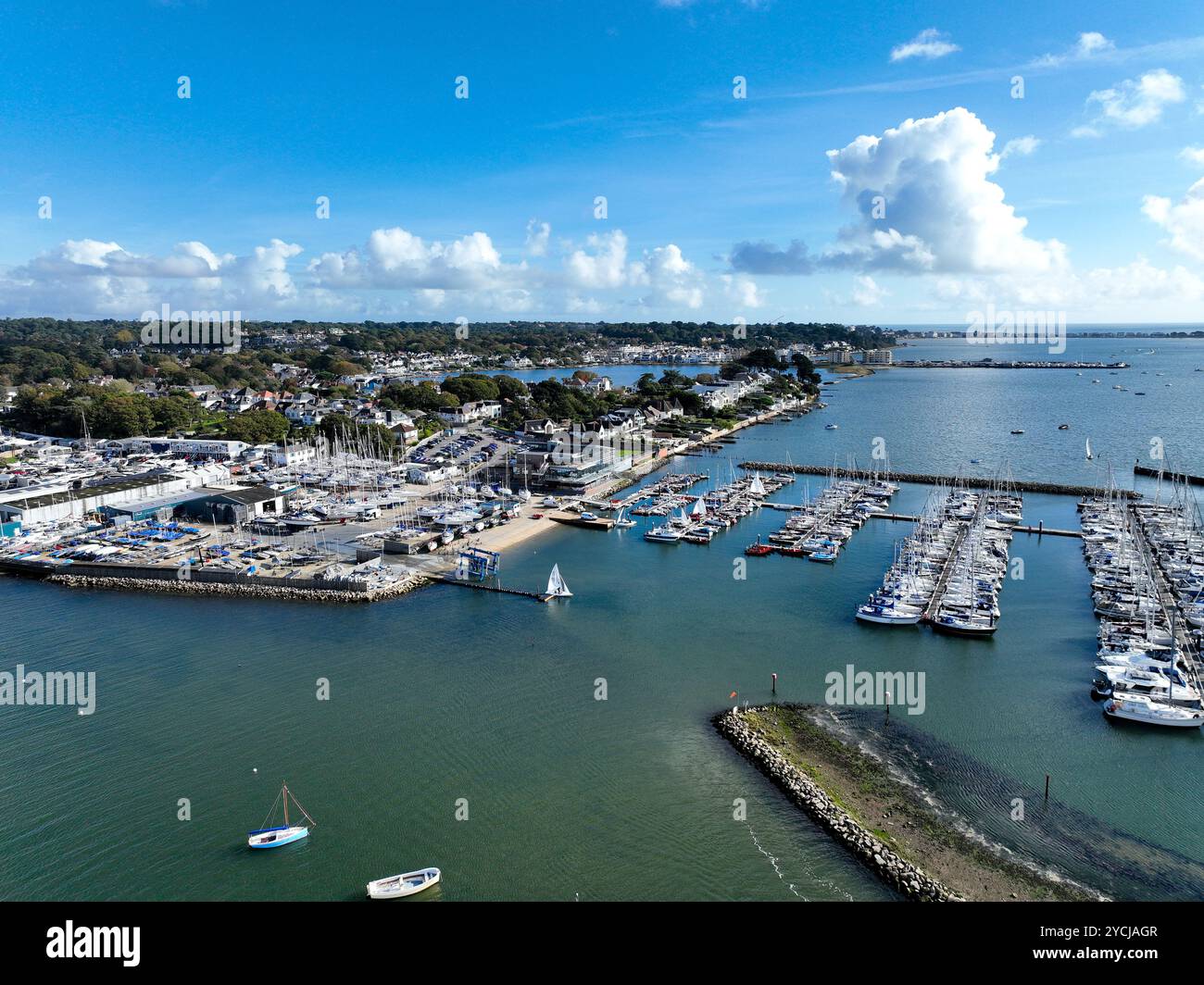 Parkstone marina and Parkstone yacht club in Sandbanks , Poole, Dorset, UK Stock Photo