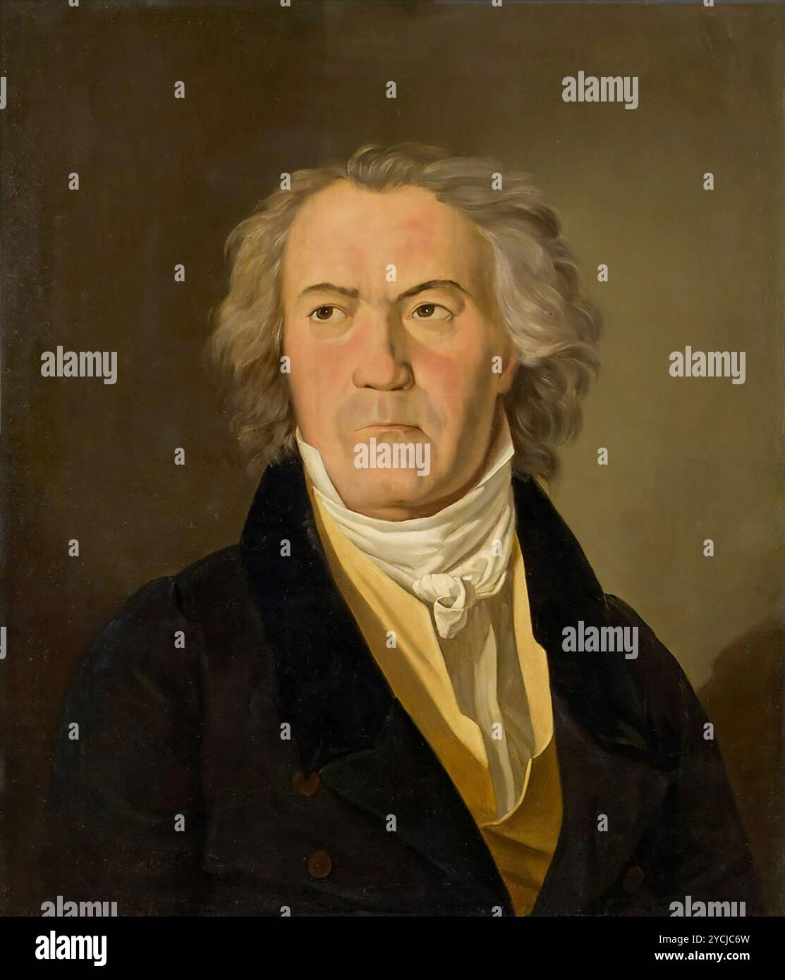 Ludwig Van Beethoven portrait by Ferdinand Waldmuller, 1823 Stock Photo