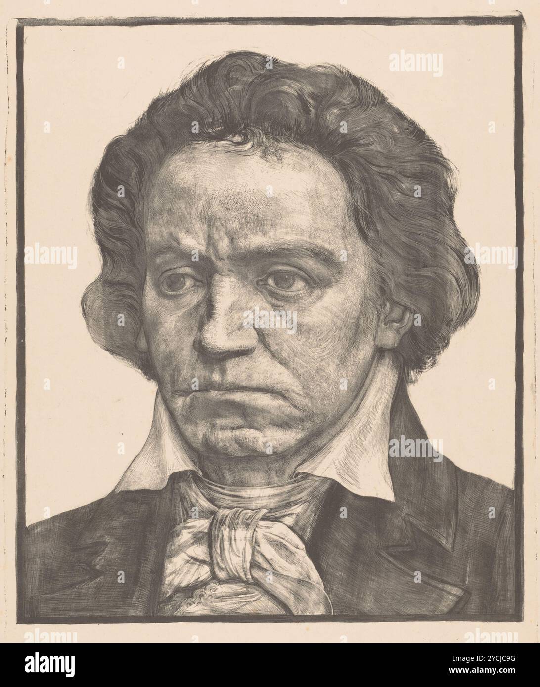 Portrait of Ludwig van Beethoven - by Antoon Derkinderen, 1902 Stock Photo