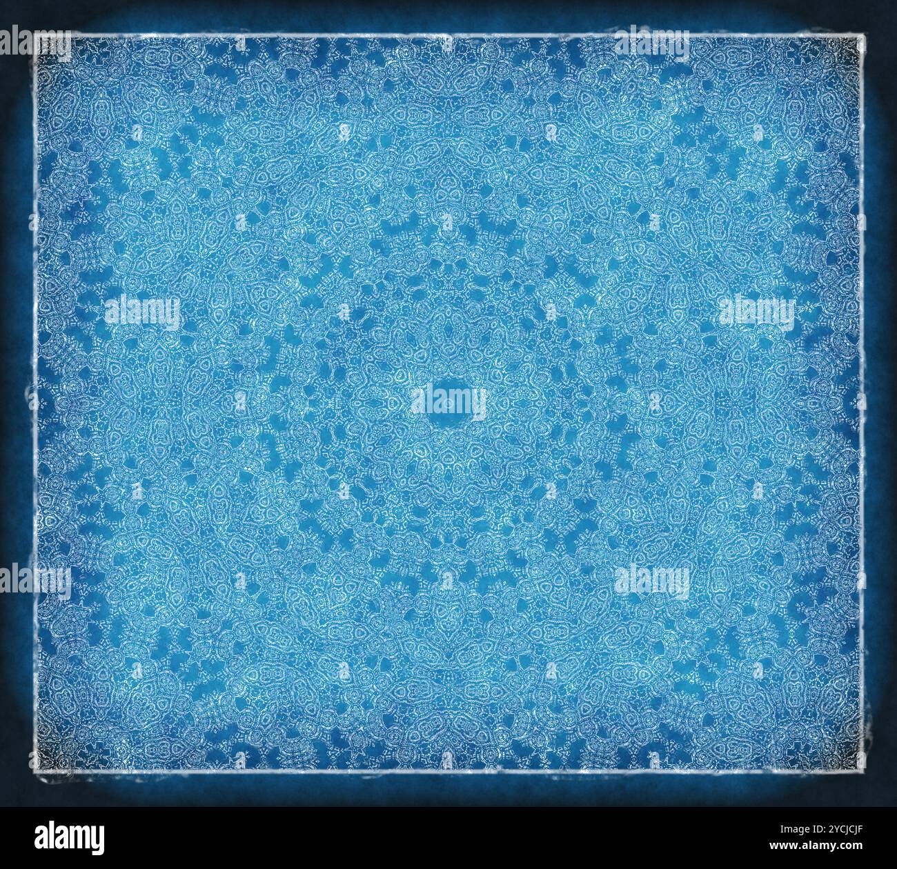 Abstract blue background with lace concentric pattern Stock Photo - Alamy