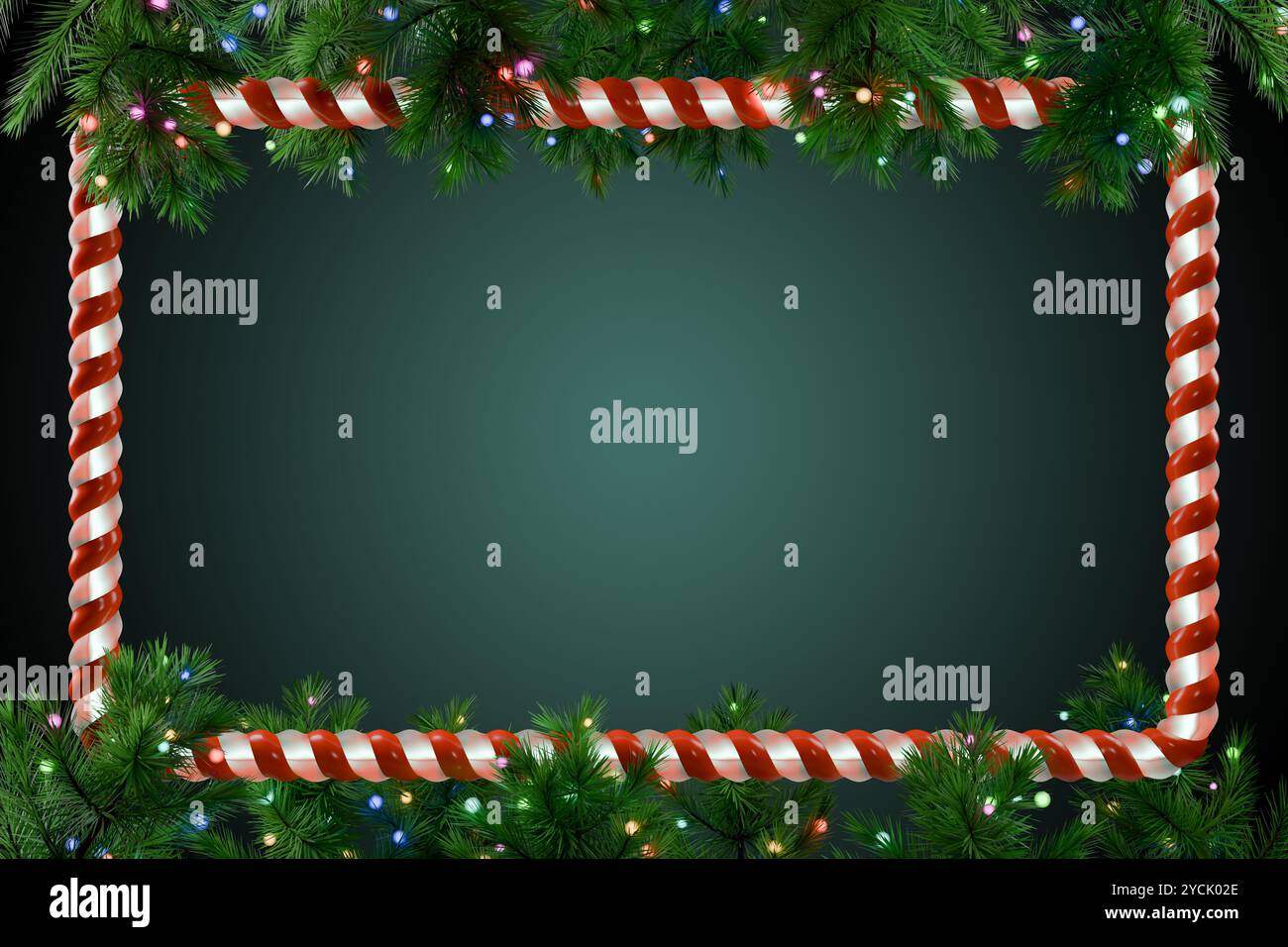 Gift Boutique Christmas Letterhead Sheets – 100 Pack Rustic Candy Cane & Greenery Design, 8.5x11 Holiday Stationery For Letters, Invitations & Crafts