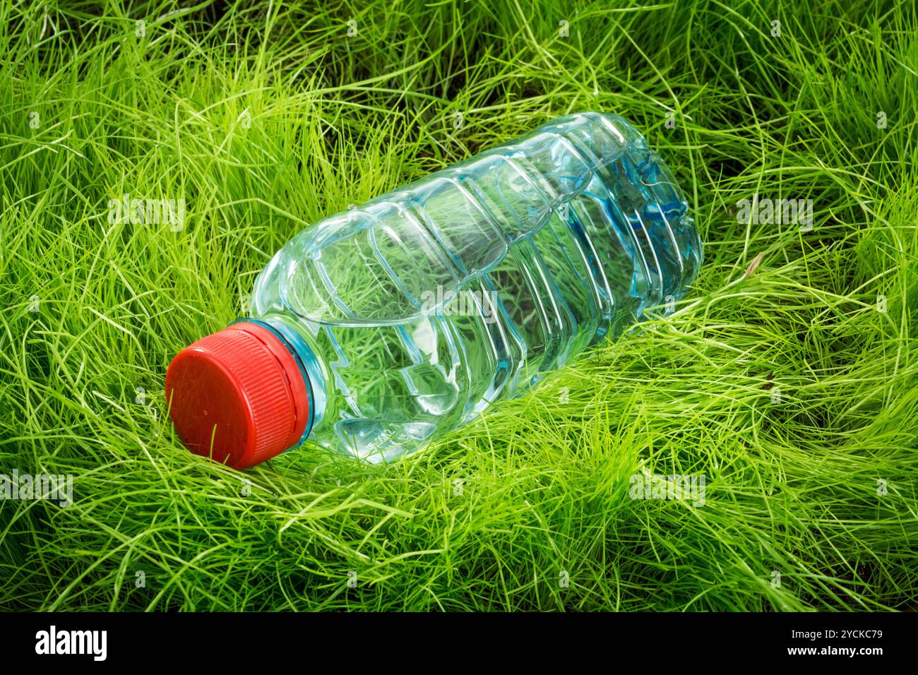 Water bottle on the grass Stock Photo - Alamy