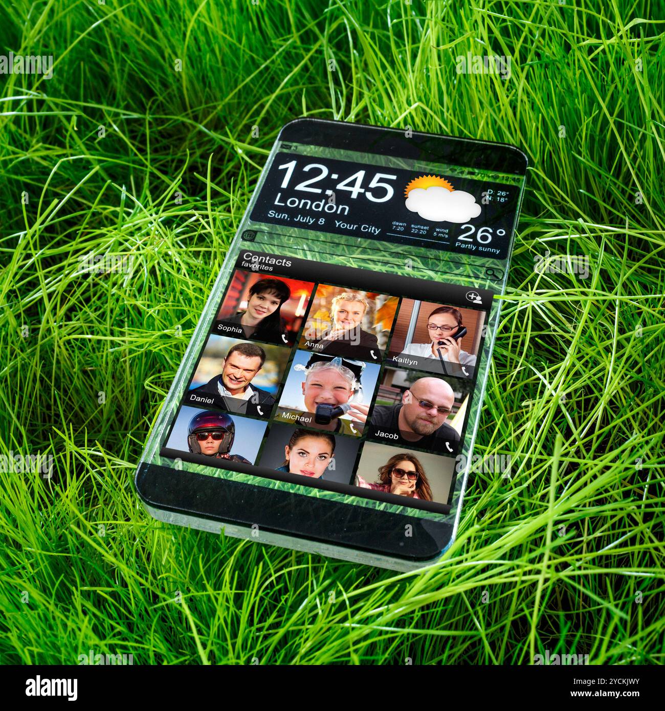 Transparency Android Smartphone with a transparent display Stock Photo - Alamy