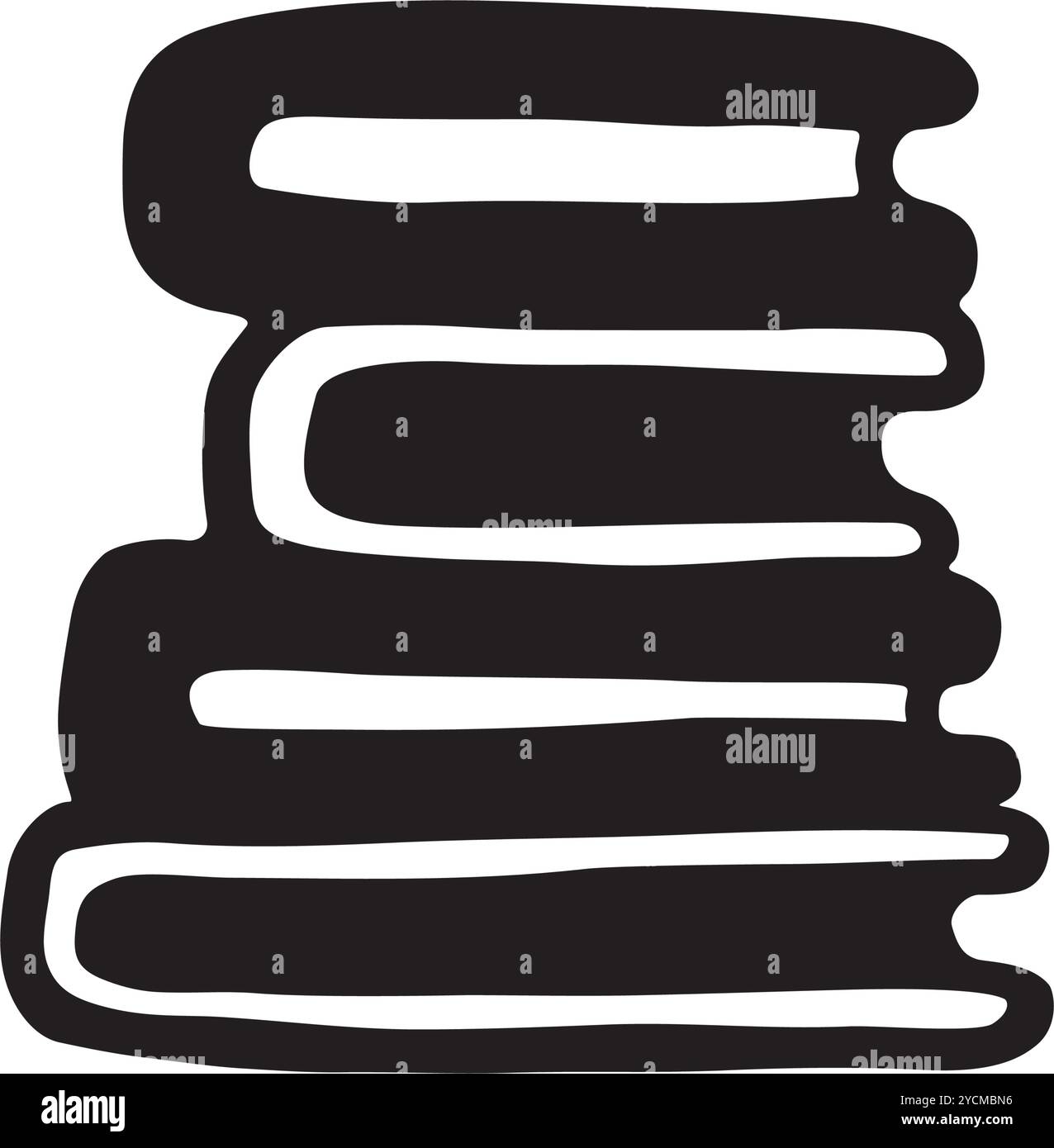 Cartoon pile books Black and White Stock Photos & Images - Alamy