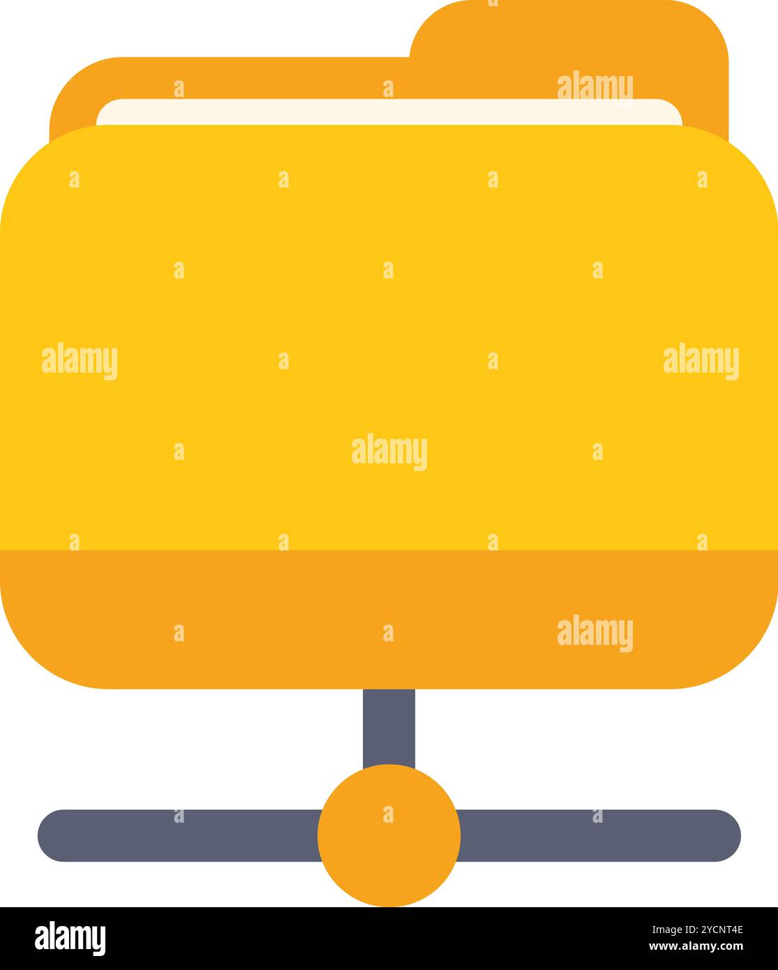 This simple icon depicts a folder being shared on a computer network Stock Vector