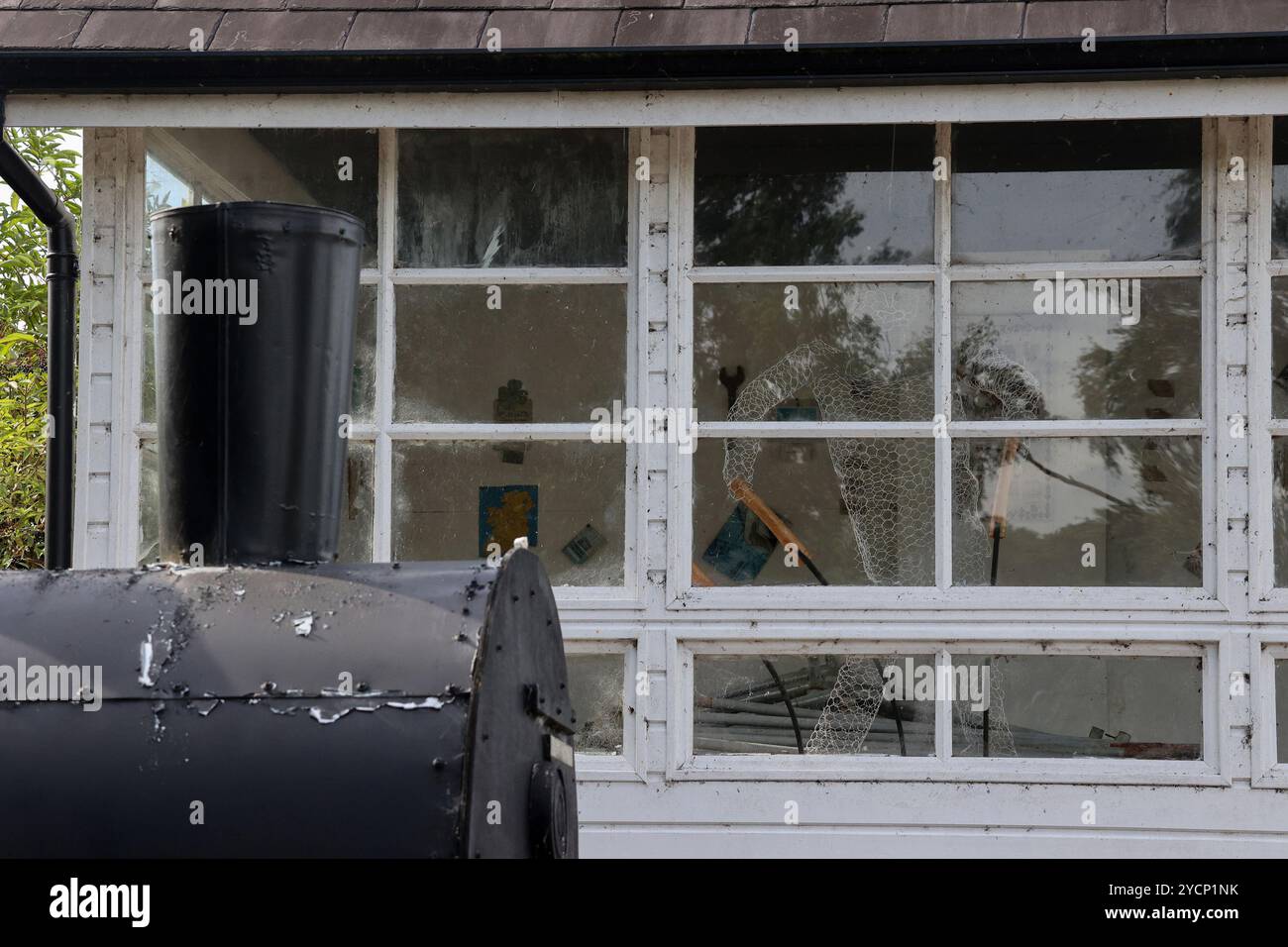 Former GNR signal box  Glaslough  County Monaghan Ireland. Stock Photo