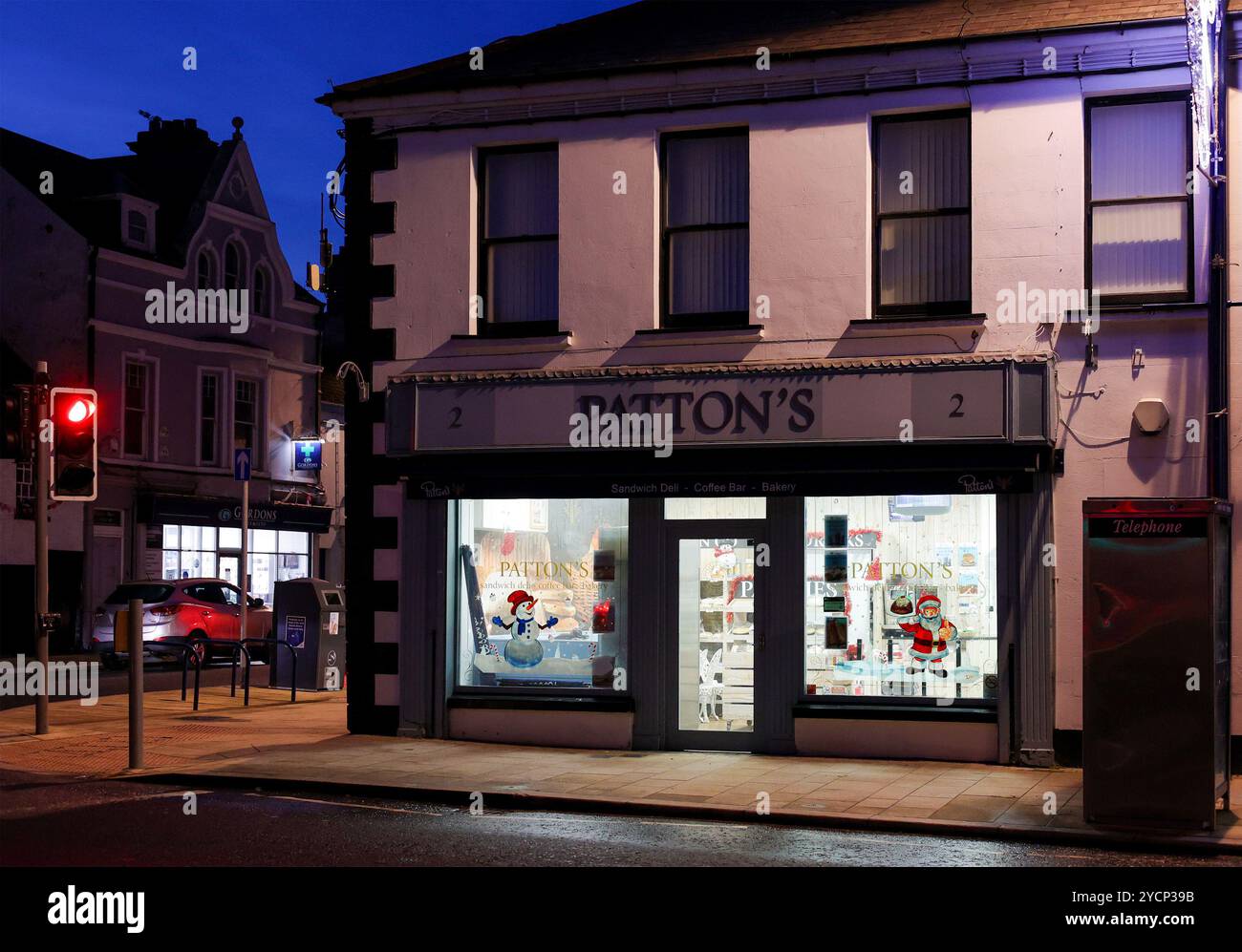 Christmas window decorations Sandwich deli coffee bar bakery Pattons ...