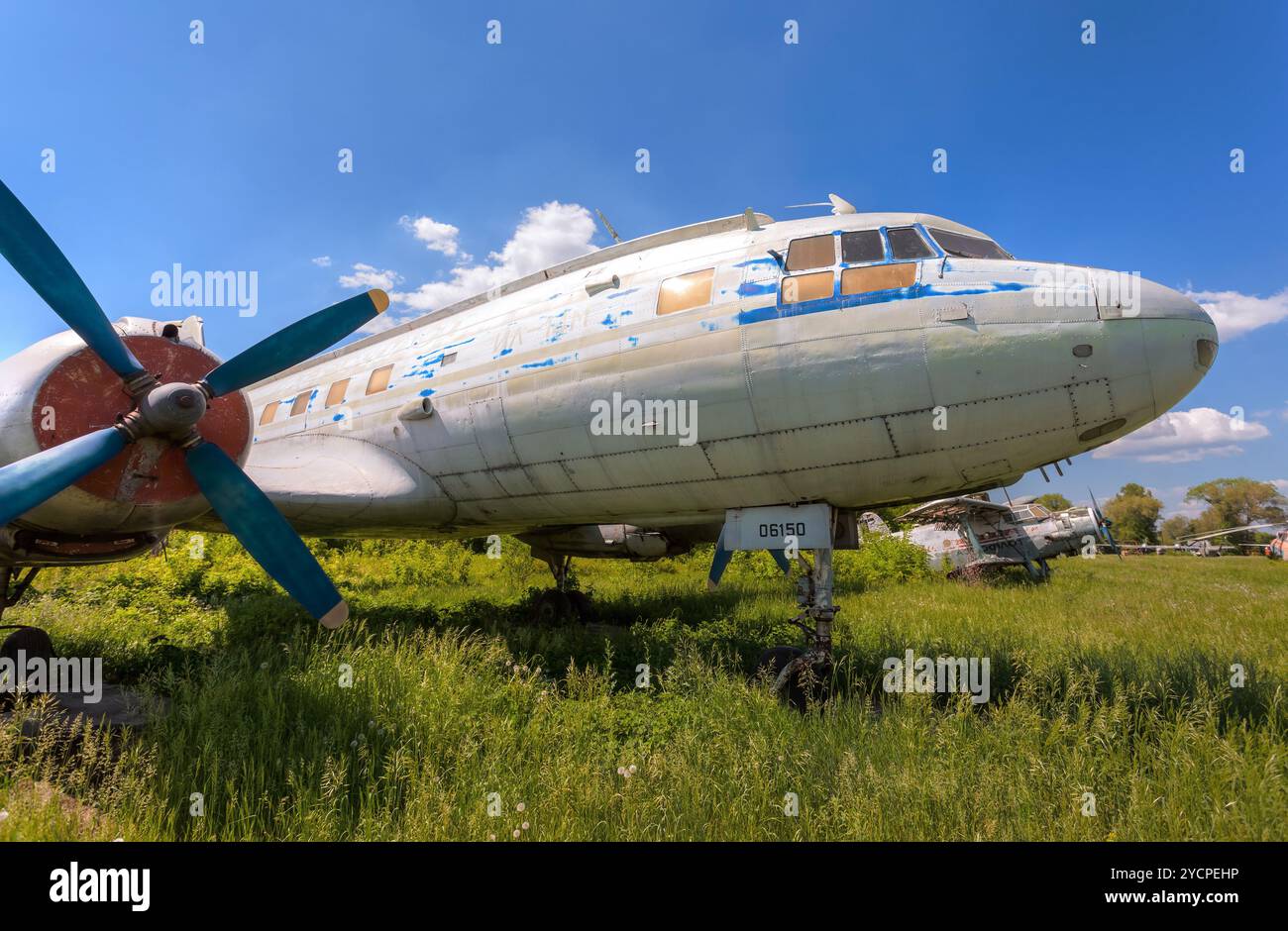Old russian turboprop aircraft Il-14M Stock Photo - Alamy