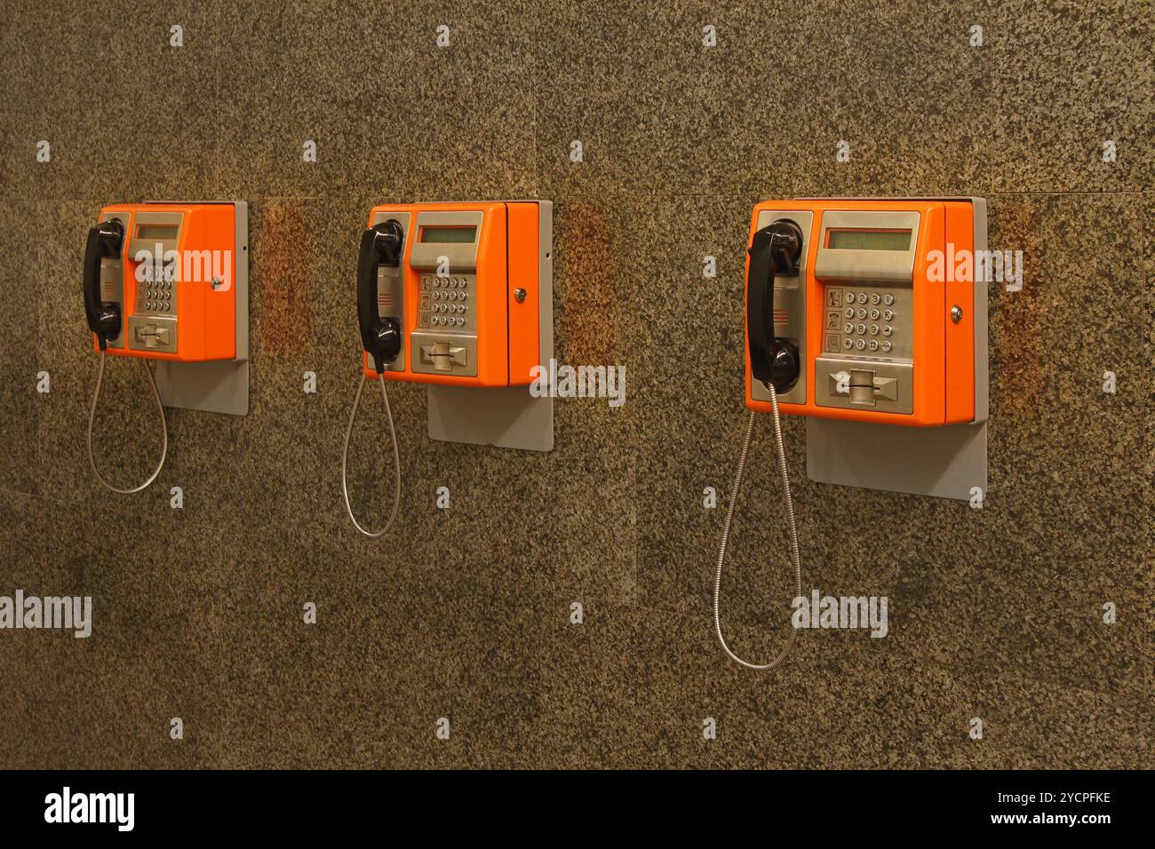 Old public telephone at the wall hi-res stock photography and images ...