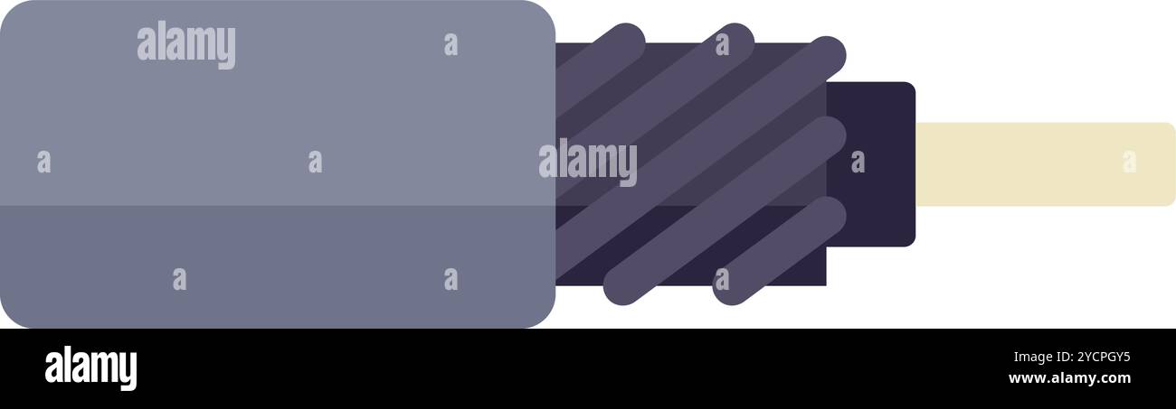 Fiber optic cable is transmitting a digital data signal Stock Vector