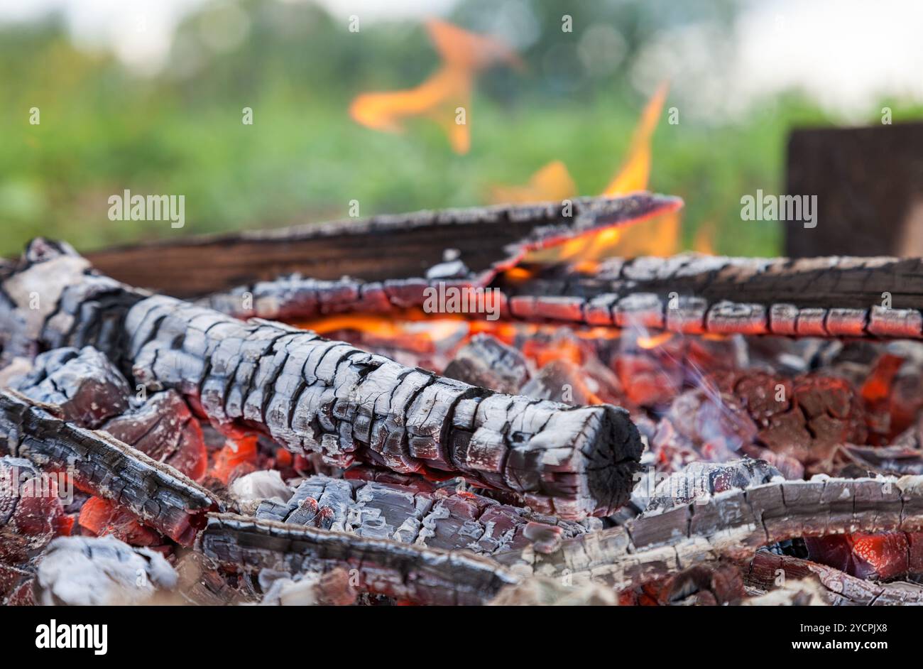 Closeup burning firewood hi-res stock photography and images - Alamy
