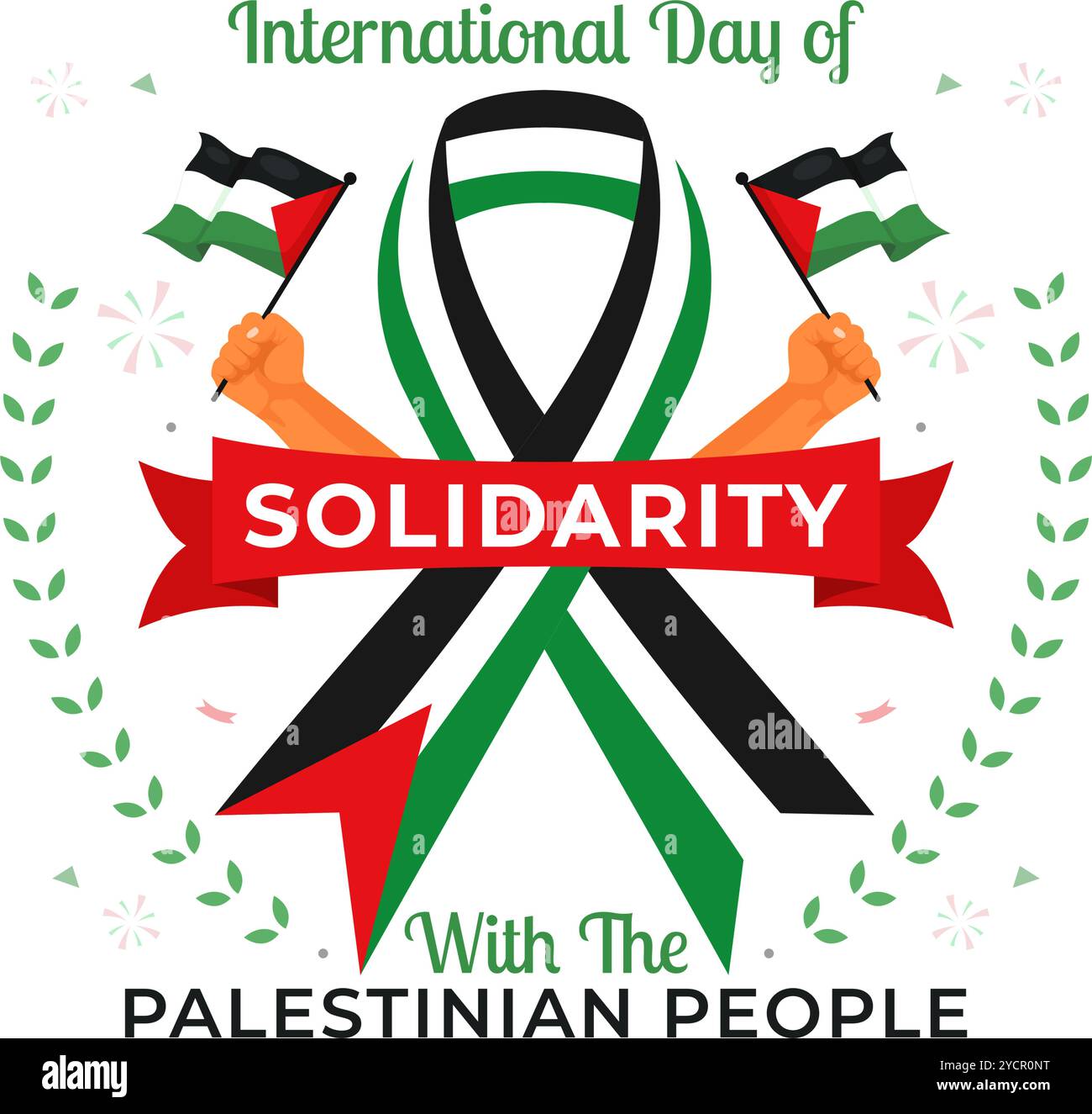 International Day of Solidarity with the Palestinian People Vector