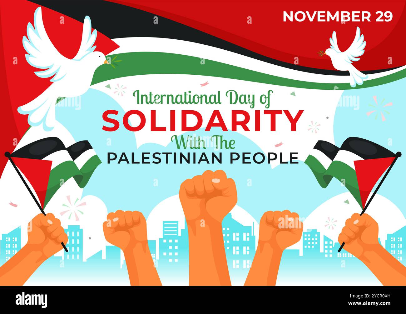 International Day of Solidarity with the Palestinian People Vector
