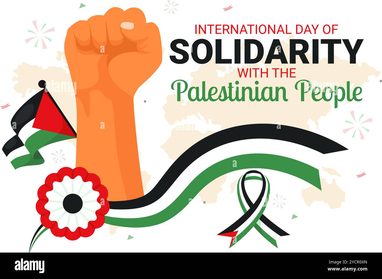 International Day of Solidarity with the Palestinian People Vector