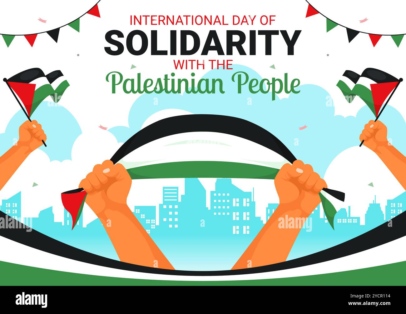 International Day of Solidarity with the Palestinian People Vector