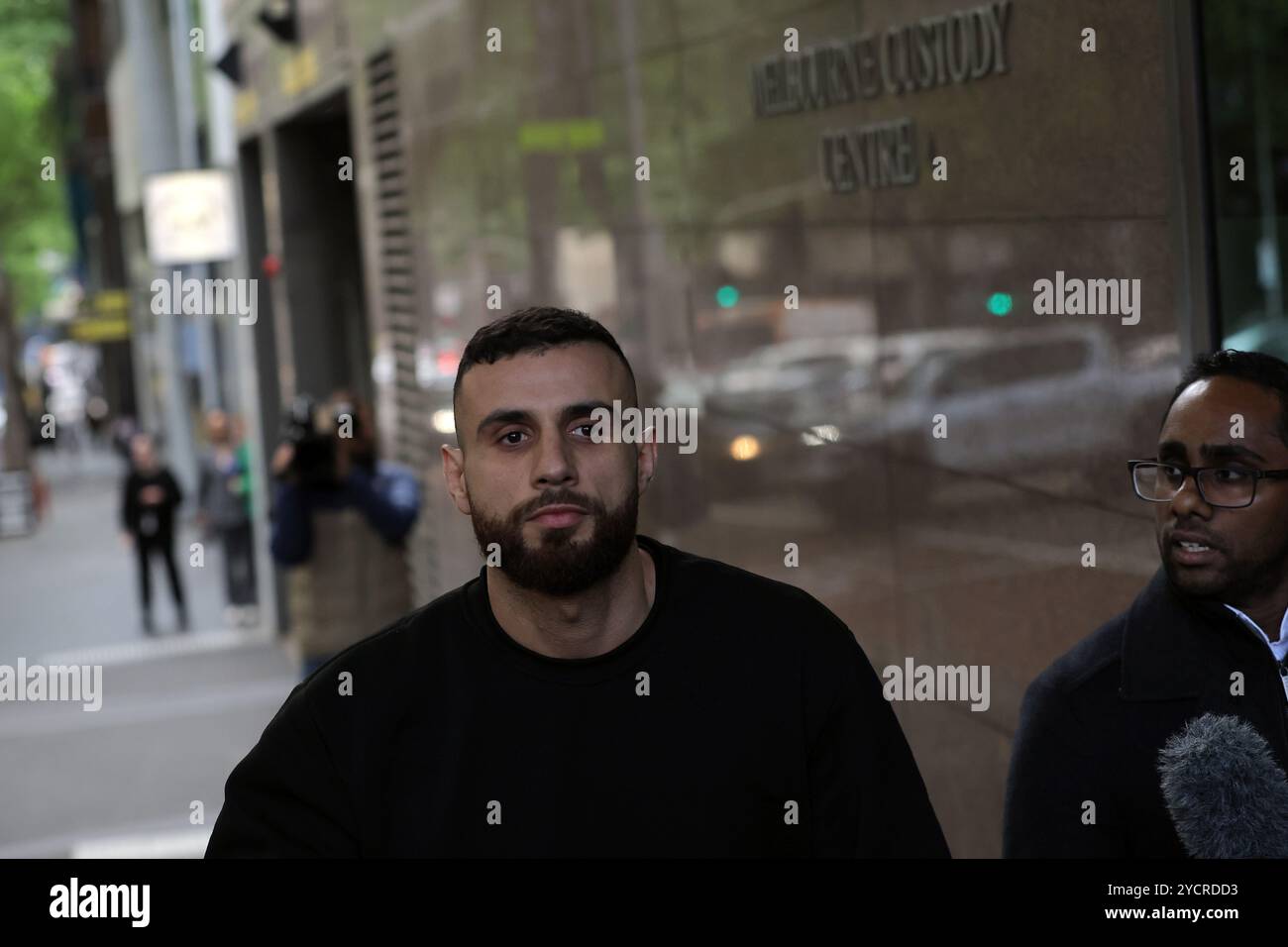 Melbourne, Australia. 24th Oct, 2024. Nazir Haddara is seen leaving at  Melbourne Magistrates' Court in Melbourne, Thursday, October 24, 2024.  Nazir Haddara and Hassan Jassem have been charged in a series of