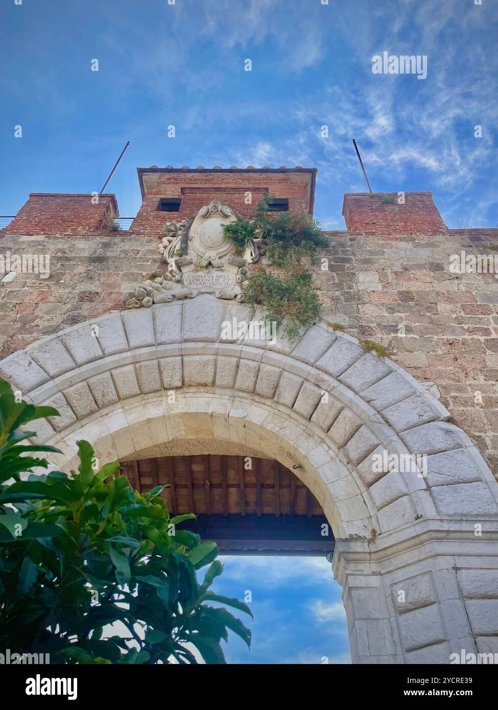 Entrance to The leaning tower of Pisa - Smartphone Captured Stock Image