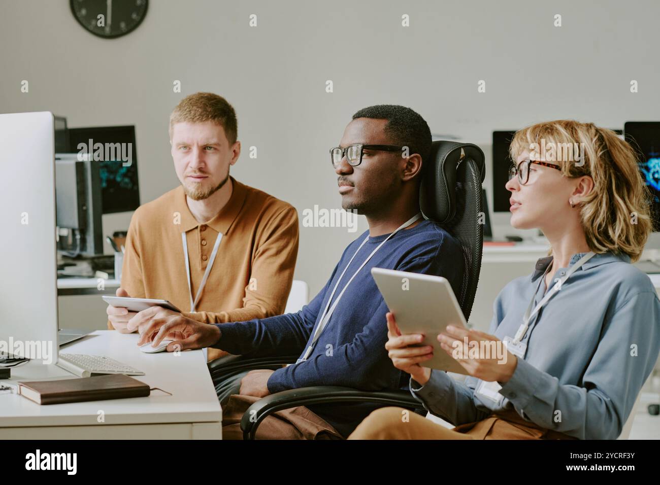 Young IT Specialists Working On New Software Stock Photo