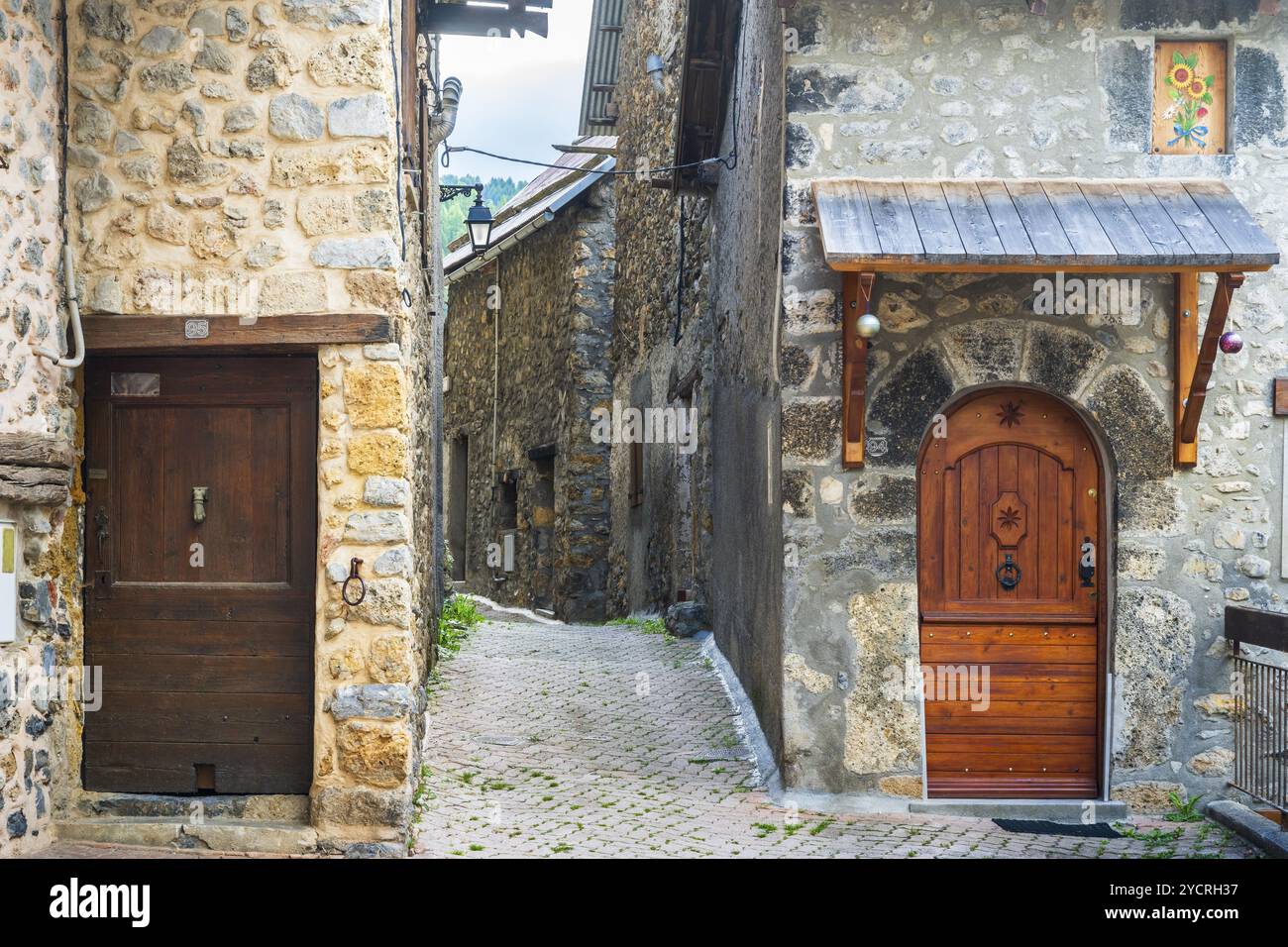 Old rustic village of Beuil, Departement Alpes Maritimes, Route de Grand Alpes, French Maritime Alps, France, Europe Stock Photo