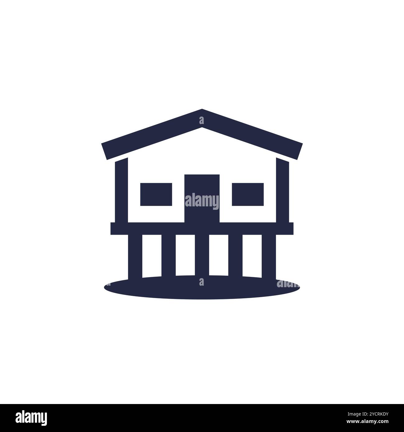 Stilt house icon, a cabin on stilts vector Stock Vector Image & Art - Alamy
