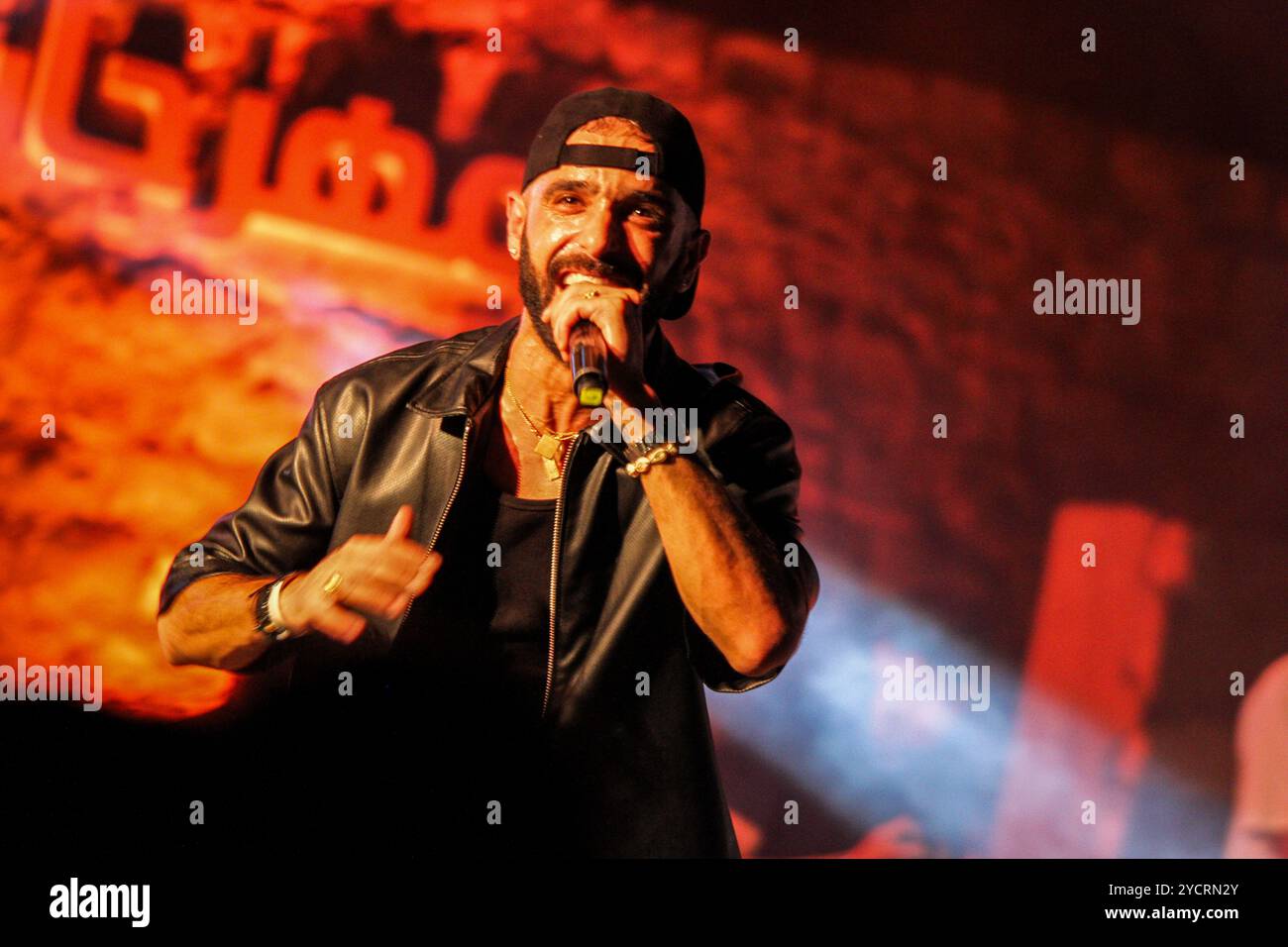 bizerte-tunisia-15-august-2024-tunisian-artist-marwen-nordo-performs