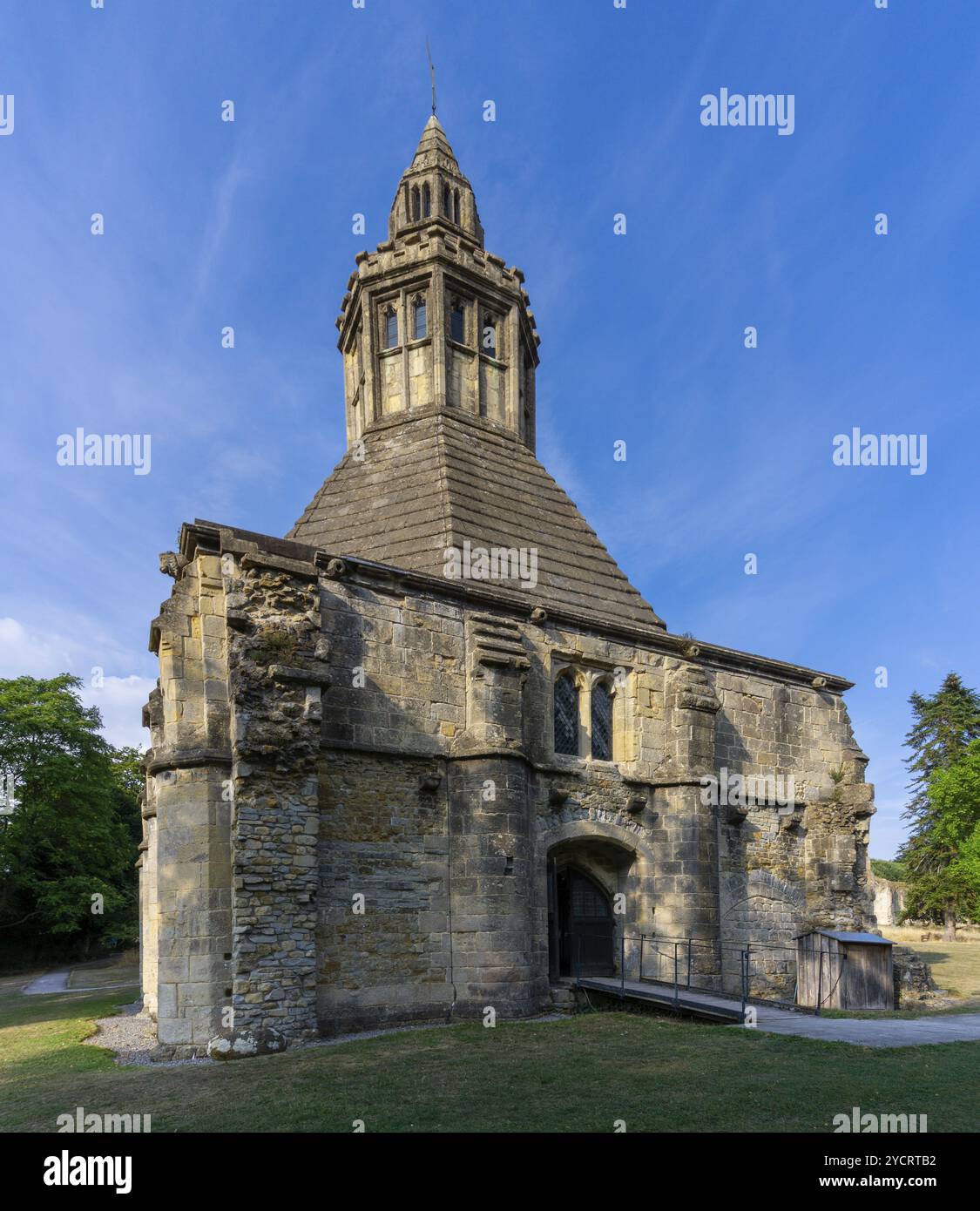 Glastonbury, United Kingdom, 1 September, 2022: the Abbot's Kitchen building at Glastonbury Abbey, Europe Stock Photo