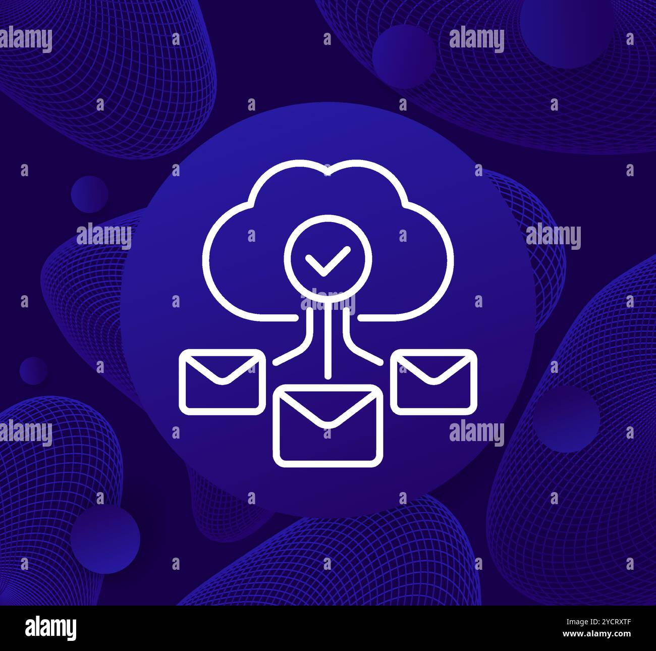 email automation, SaaS icon, line vector Stock Vector
