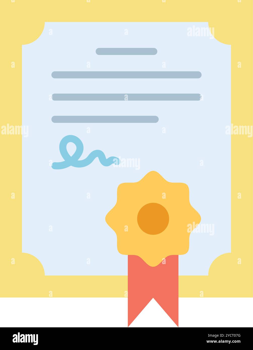 Certificate icon vector image. Suitable for mobile application web application and print media. Stock Vector