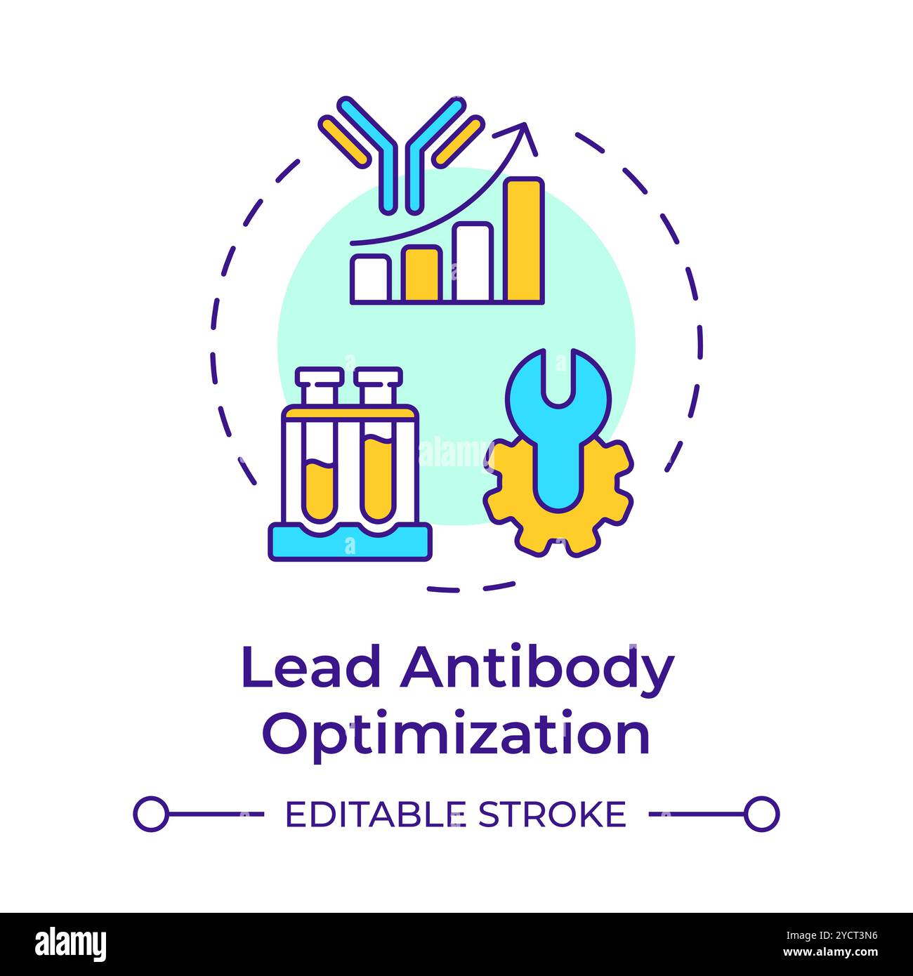 Lead antibody optimization multi color concept icon Stock Vector Image ...