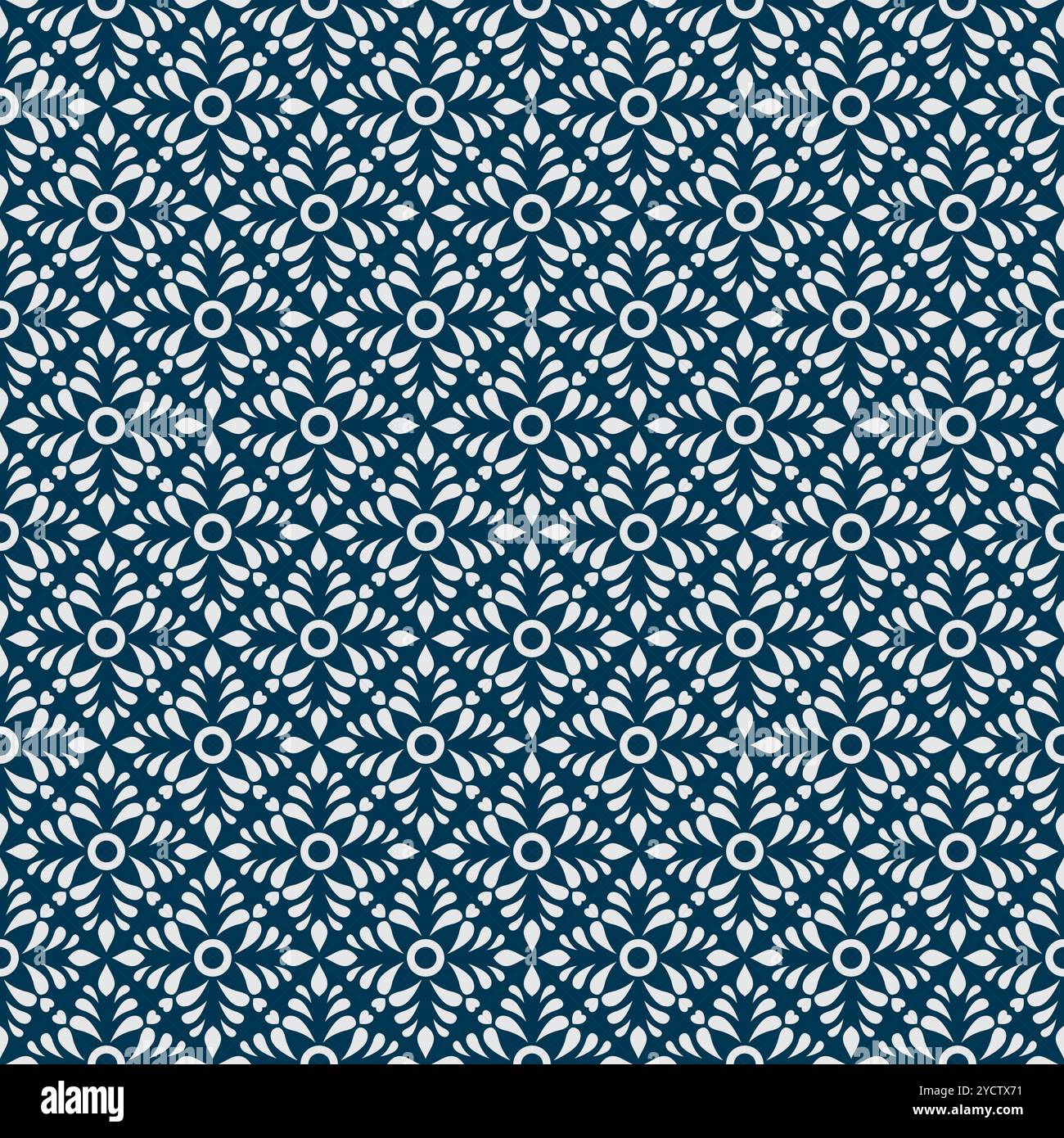 Tile Ornament Seamless Pattern. Geometric Pattern. Talavera or Azulejos Pattern Stock Vector
