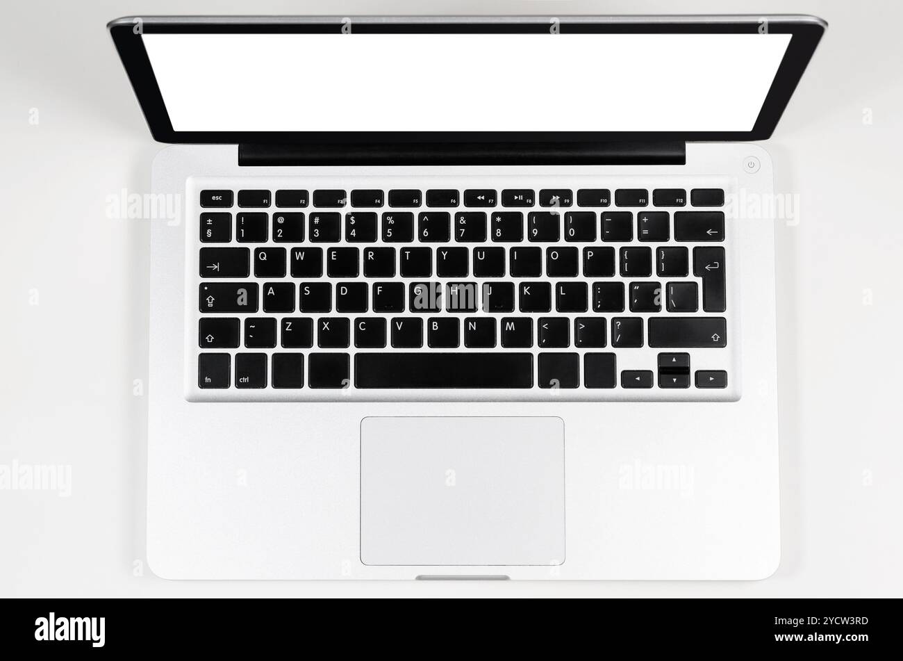 Modern laptop computer, top view Stock Photo