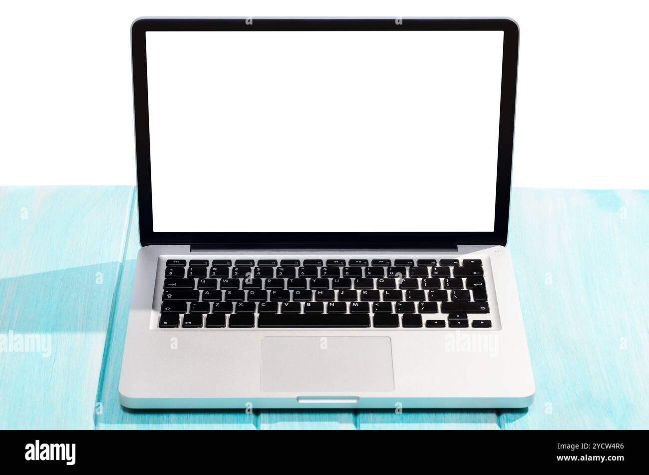 Modern laptop computer, top view Stock Photo