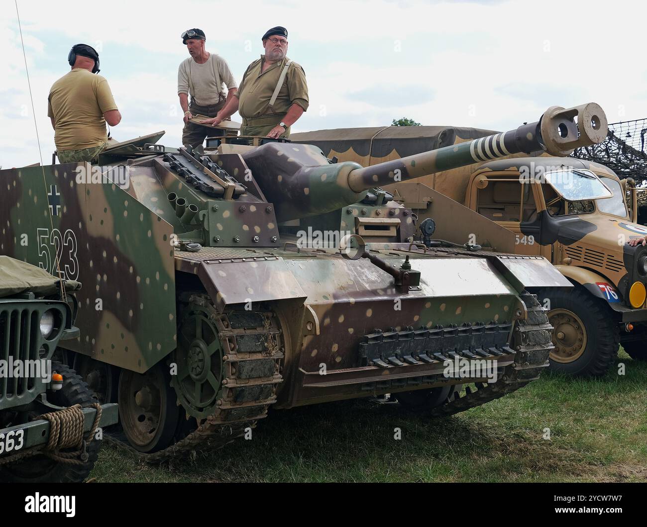The Sturmgeschütz III was an assault gun produced by Germany during World War II. Stock Photo