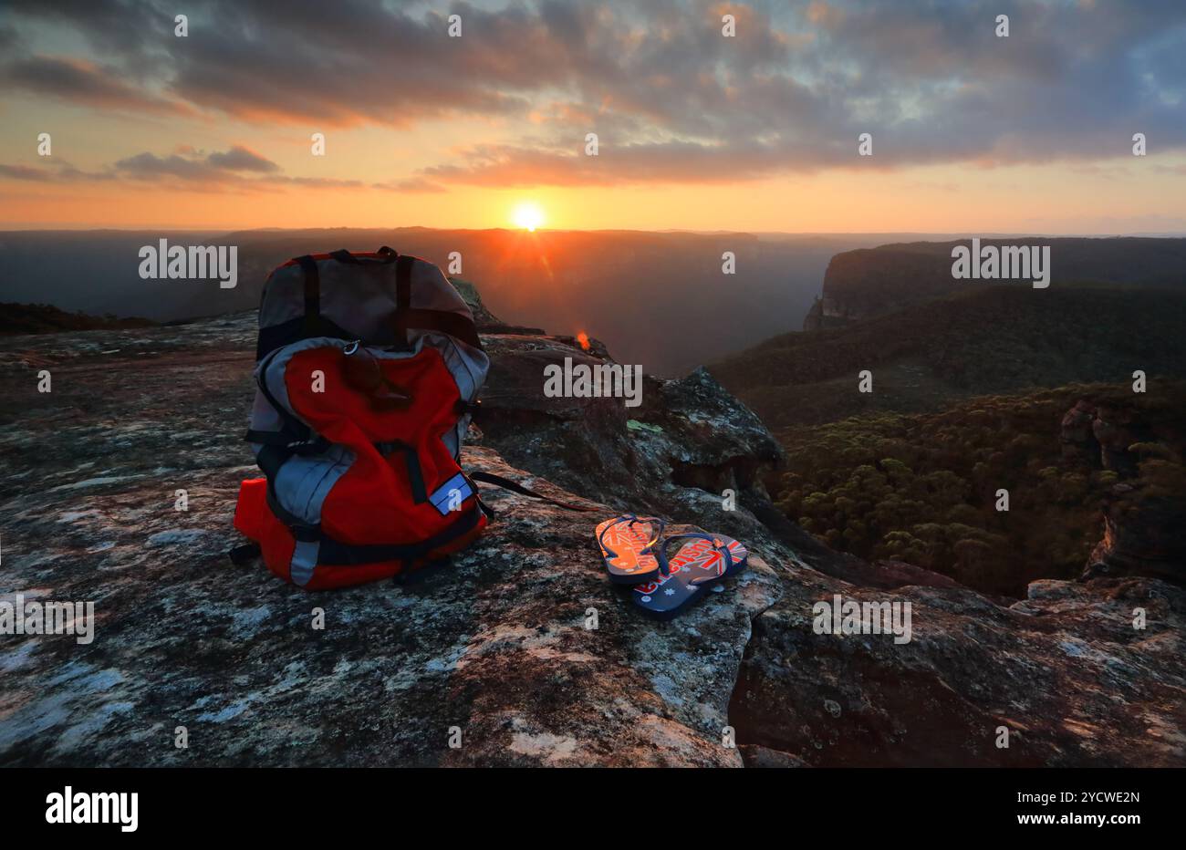 Exploring Australia - Sunset Blue Mountains Stock Photo