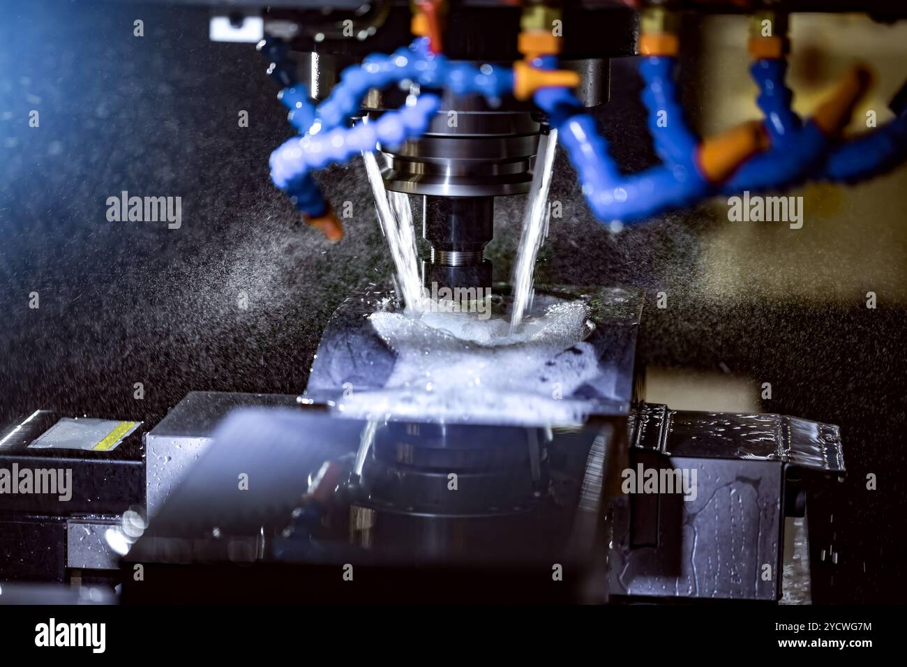Metalworking CNC milling machine. Stock Photo