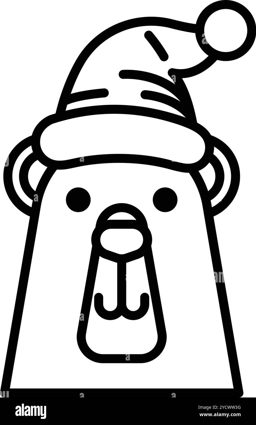 Cartoon polar bear Black and White Stock Photos & Images - Alamy