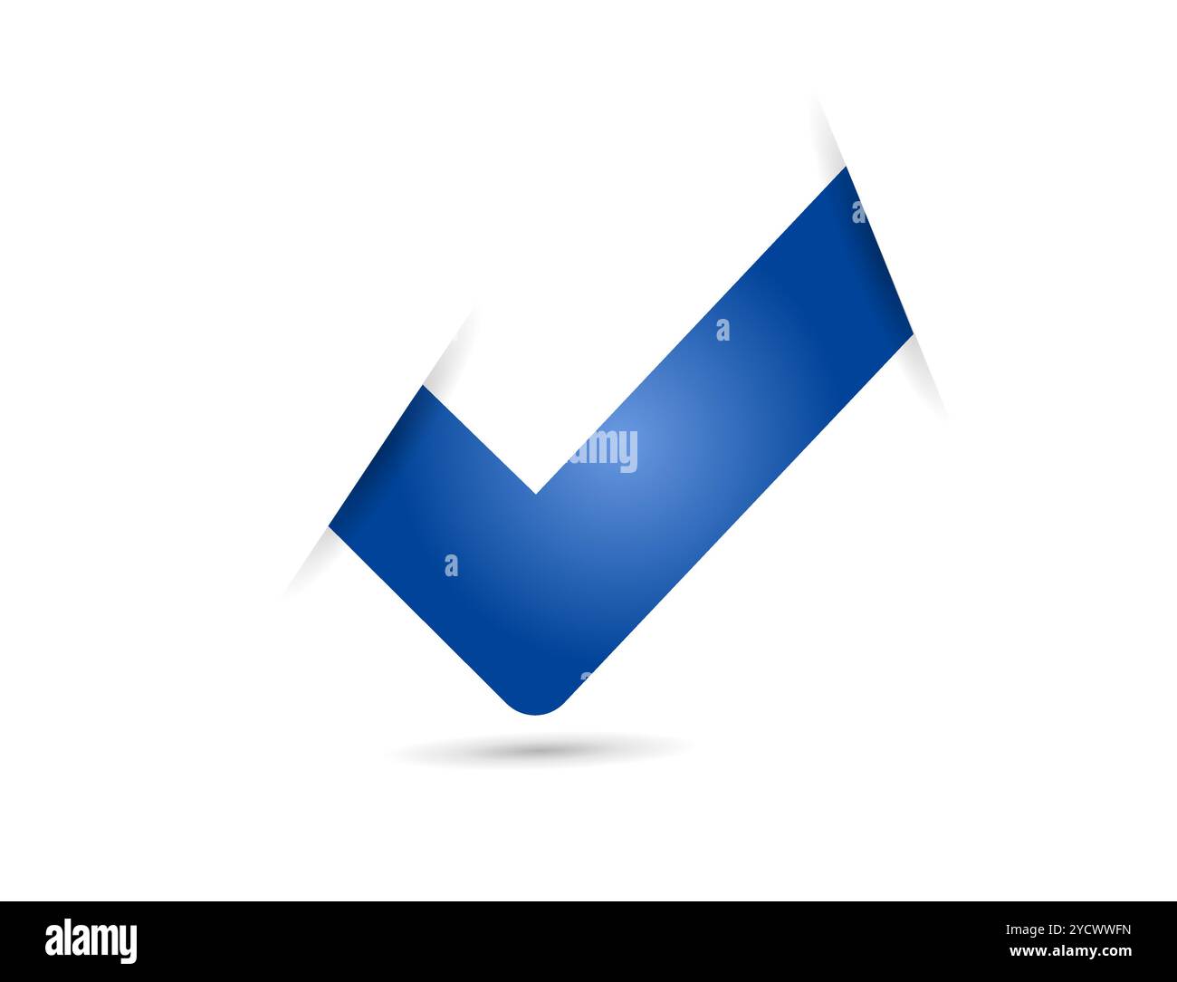 The blue checkmark. Elections. the template for the election icon Stock ...