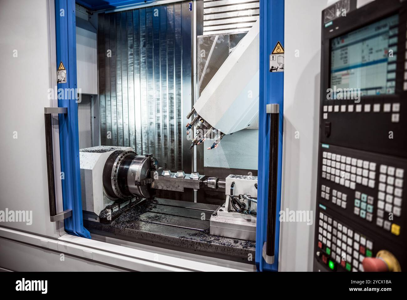 Metalworking CNC milling machine. Stock Photo