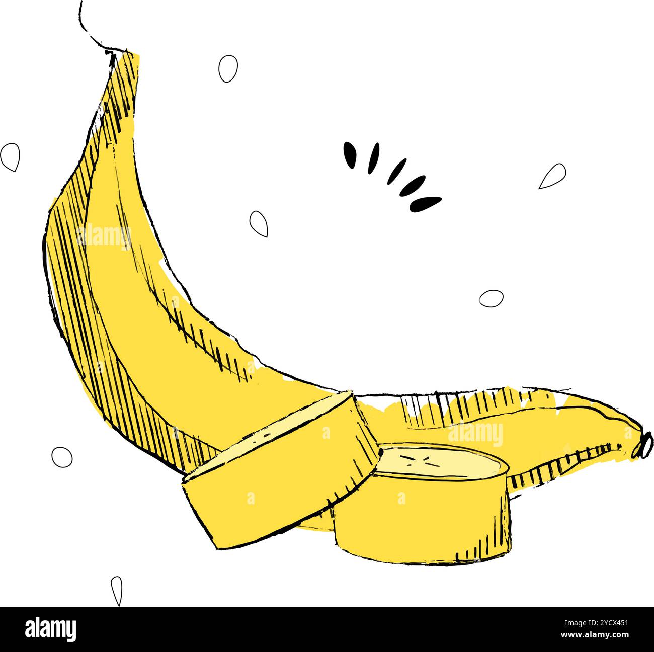 Bananas composition on a white background, vector graphic illustration Stock Vector