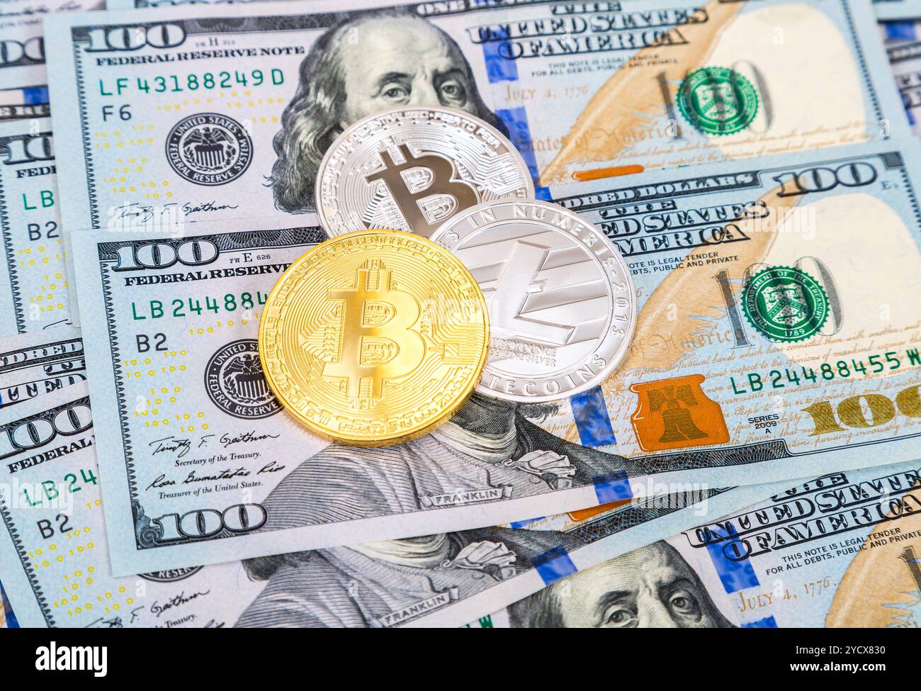 Crypto coins gold and silver hi-res stock photography and images - Alamy