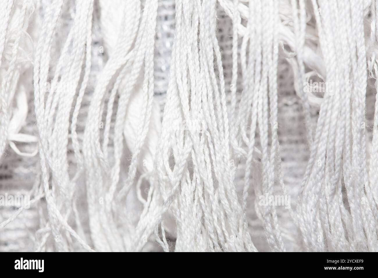 White canvas texture background with filament Stock Photo