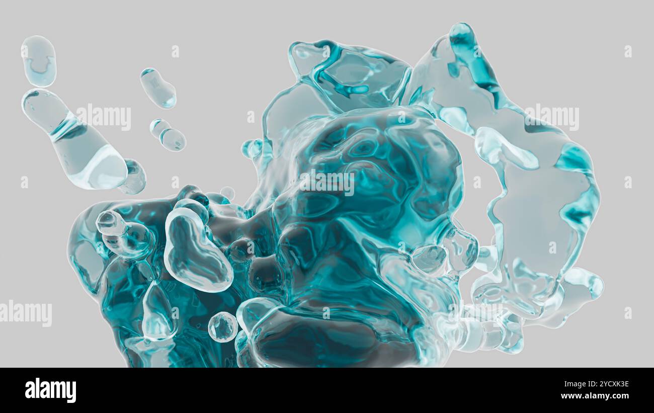 3d render clear water liquid hi-res stock photography and images - Alamy