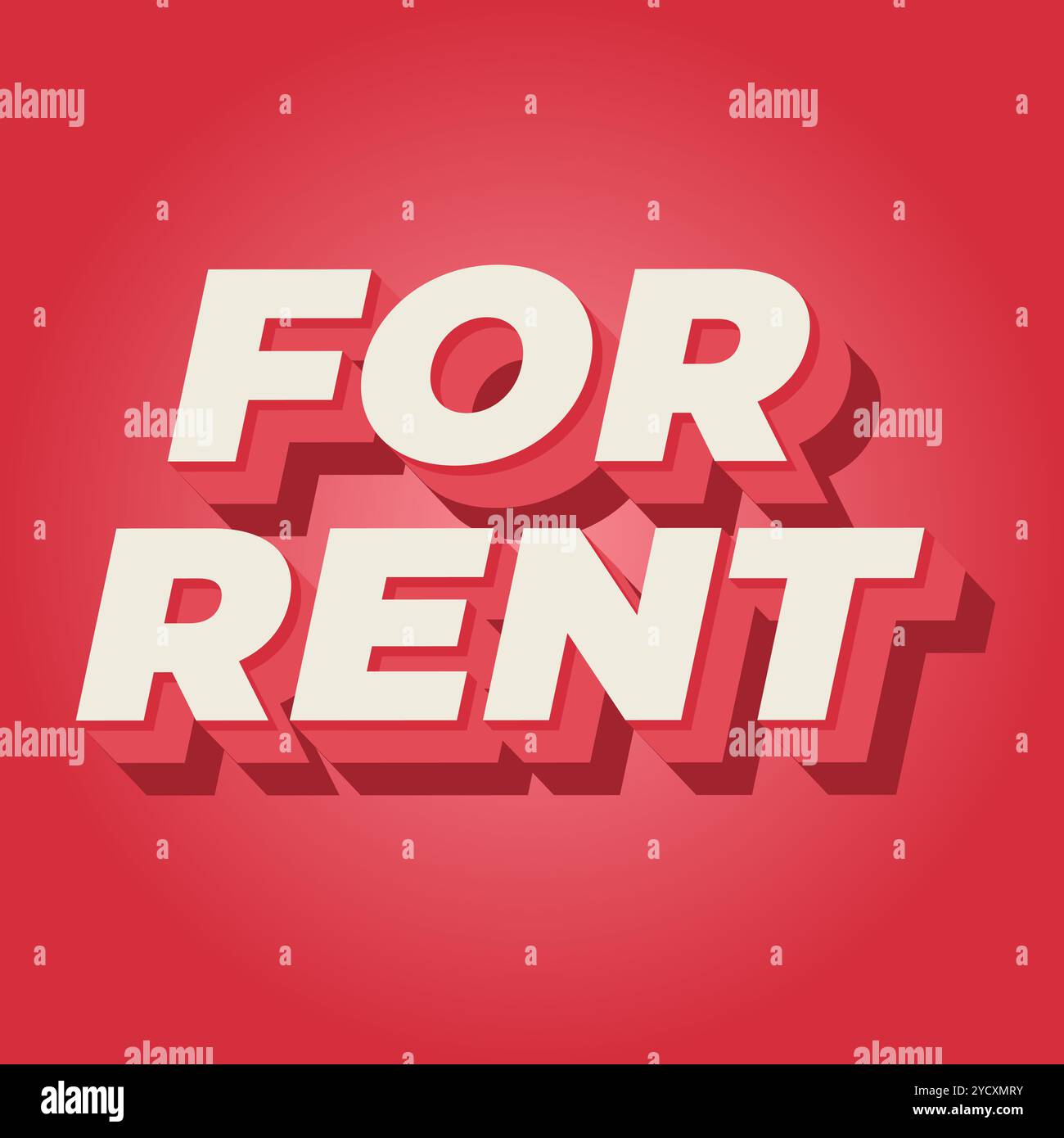 For rent. Text effect design for social media or online media. Square ...