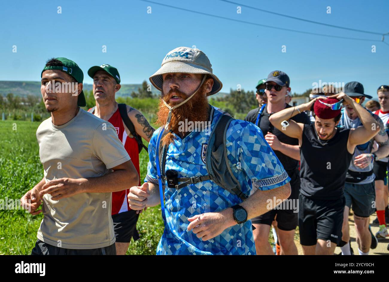 Bizerte, Tunisia. 07 April 2024. Russ Cook runs through the Tunisian ...