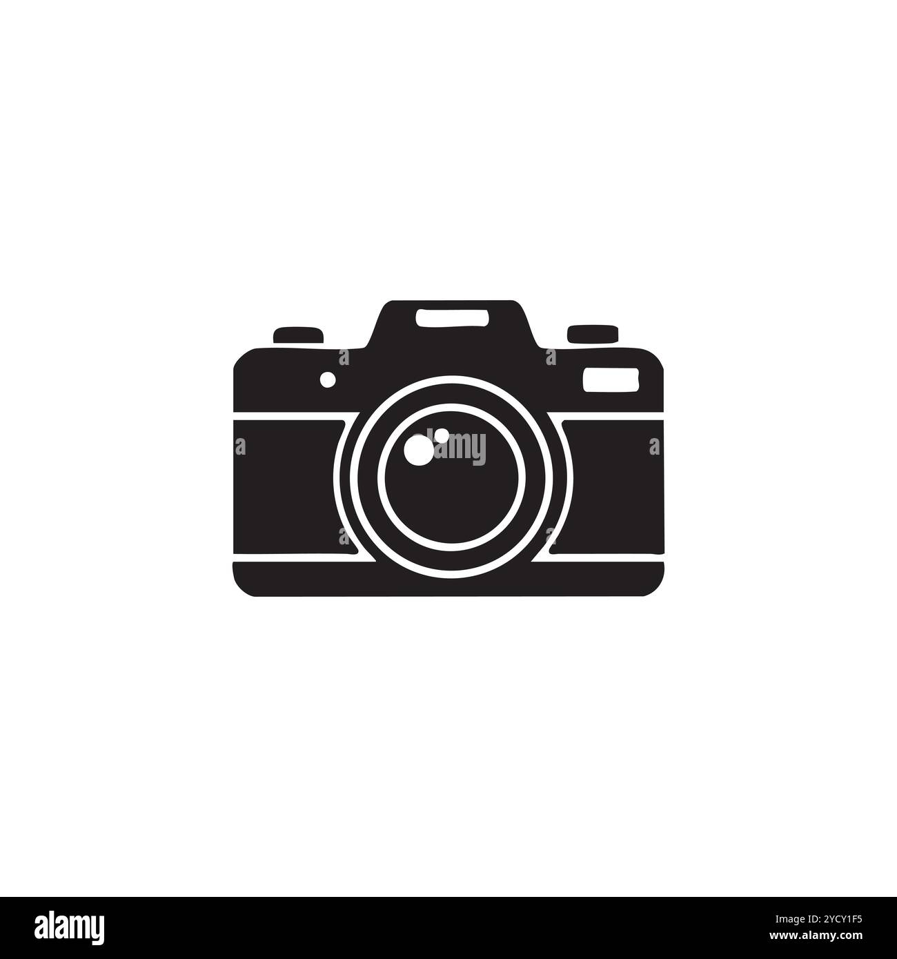 Black camera icon design art Stock Vector