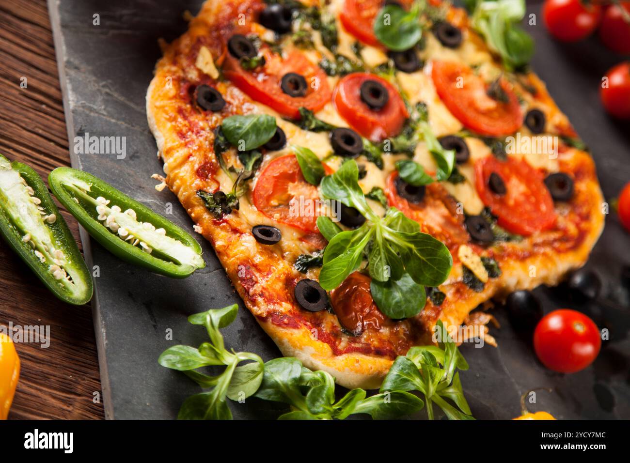 Pizza cooking ingredients stock photo alamy