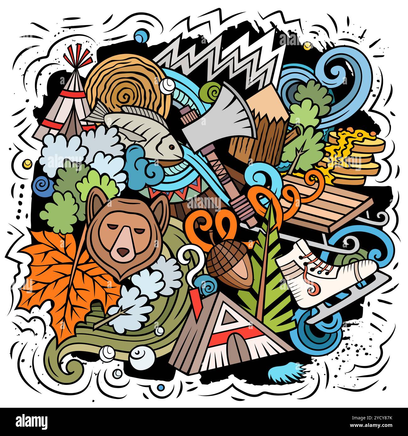 Traditional canadian lifestyle Stock Vector Images - Alamy