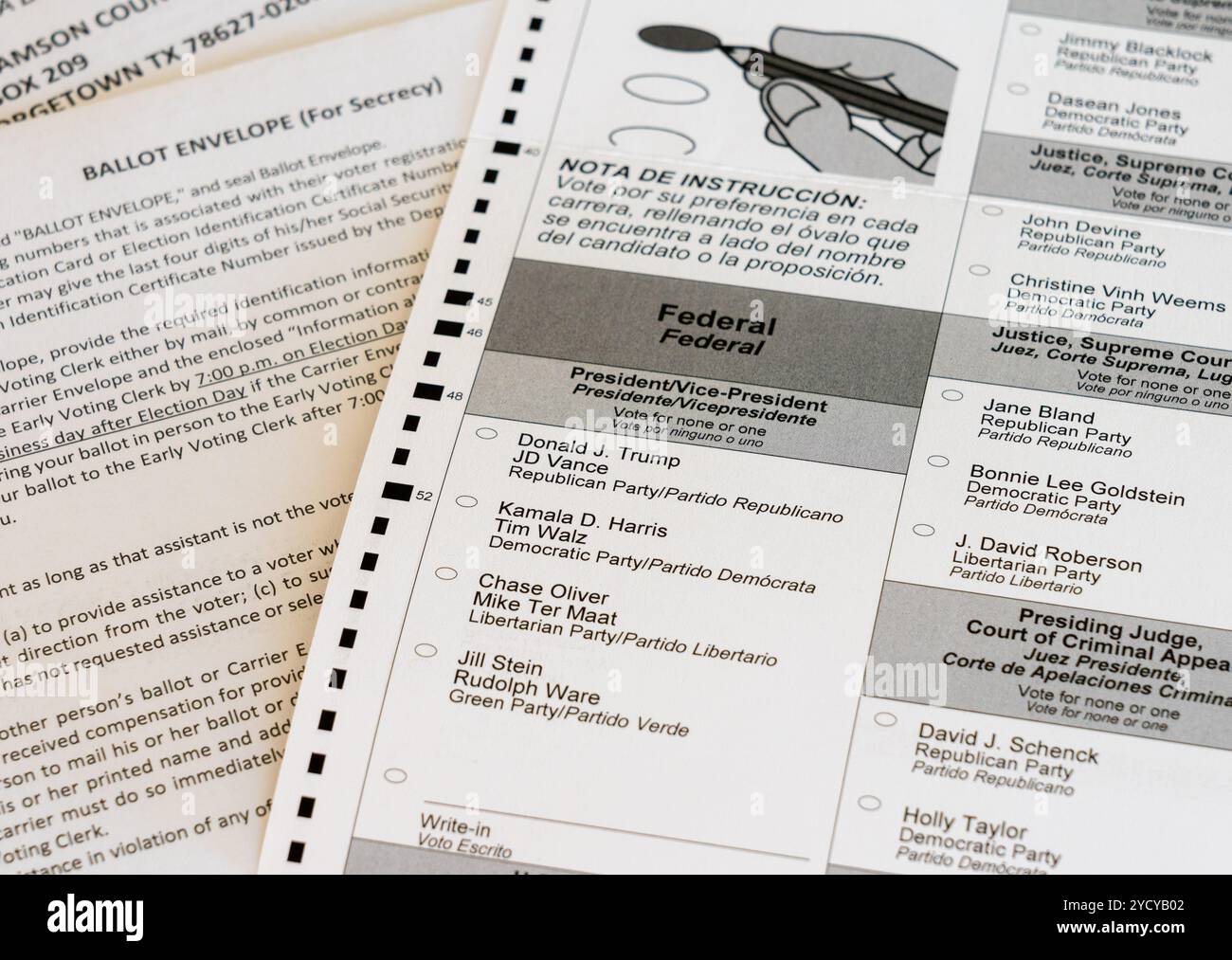 Harris county texas ballot hi-res stock photography and images - Alamy